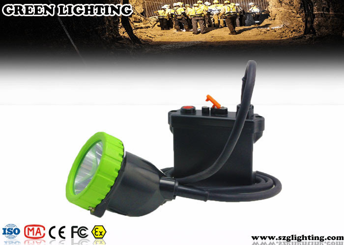 IP67 11.2Ah 5W Cree Mining Cap Lights Pencahayaan Empat Warna ATEX Disetujui