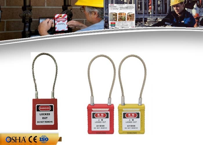 Gembok Pengunci Keamanan 2 Mm Kabel Stainless Steel Ukuran 38 Mm * 45 Mm * 20 Mm