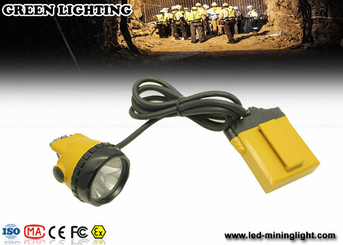 Yellow KL12LM 25000lux Mining penambang dijalin dgn tali Penambang lampu 4 level pencahayaan dengan baterai 12 ah