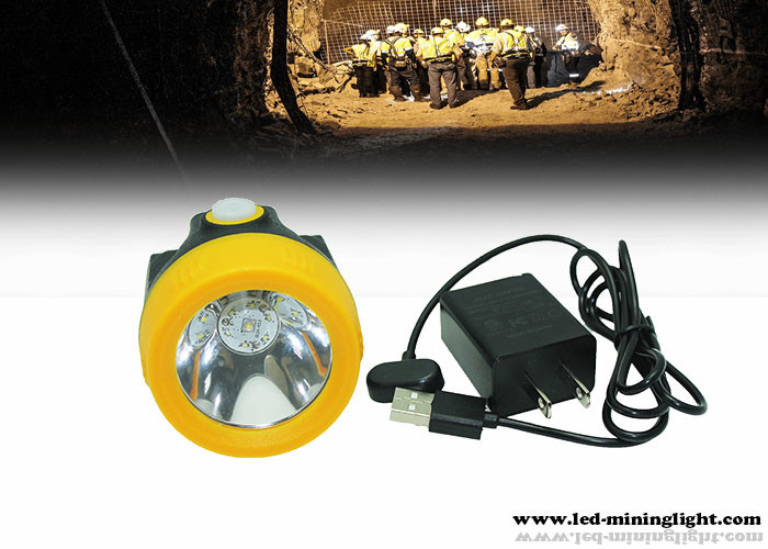 Water - Proof 10000lux High Beam Cordless Coal Mining Lights 3.9ah Baterai Isi Ulang