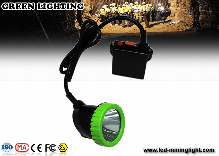 5W High Power LED Coal Miner Cap Lights Lampu Kepala Hijau Dan Hitam 1500mA