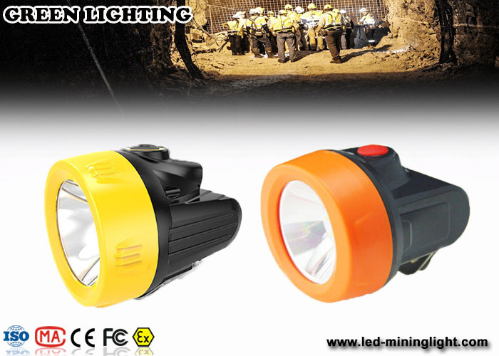 2.8Ah Baterai Lithium-ion IP68 LED Miners Headlamp untuk Topi Keras dengan Kait Baja Bergerak