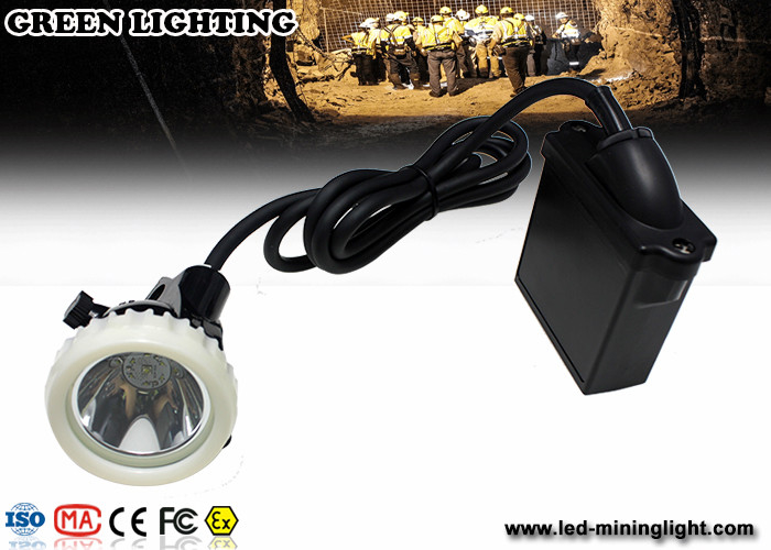 3.7V 6.6Ah Lithium Battery Wire Mining Headlamp, IP68 Kelas Pencegahan Air Tertinggi