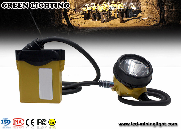 3.7V baterai li-ion 25000lux lampu tutup penambang yang dapat diisi ulang dengan LED indikator kabel
