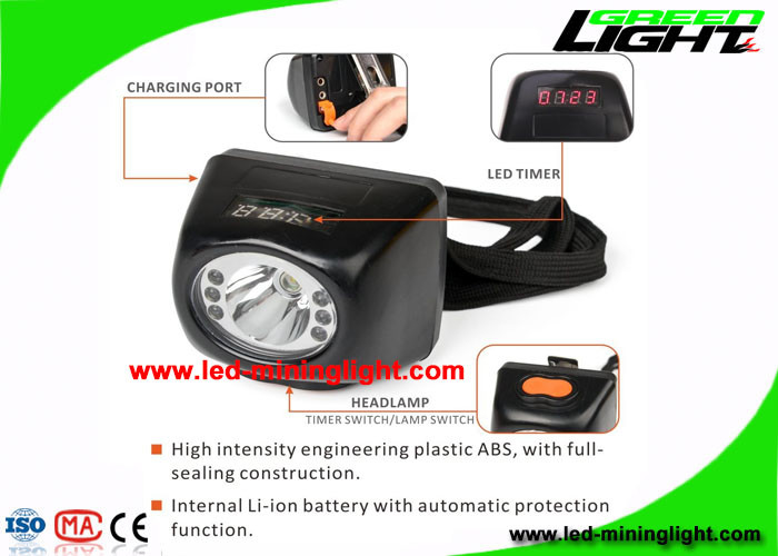 Cordless Cap Lamp Black Headlamp Led Isi Ulang untuk Penambangan Pembukaan Pit Berburu Memancing