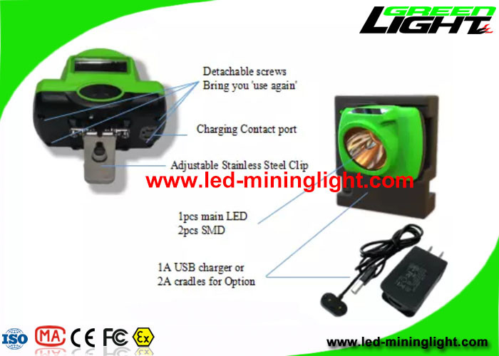 6.8 Ah Lampu LED Topi Keras Berkinerja Tinggi Untuk Terowongan Tambang Bawah Tanah
