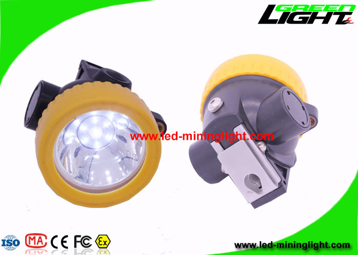 Lampu Topi Tambang LED Nirkabel Warna Kuning Untuk Berkemah / Berburu / Memancing