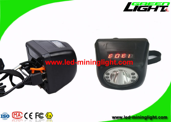Lampu Cap Pertambangan Portabel Digital Nirkabel Dengan Layar LCD 4.8Ah 8000 Lux