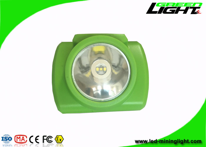 13000lux Brightness Miners Cap Lamp Green Cordless 3.7V Dengan PC Shell