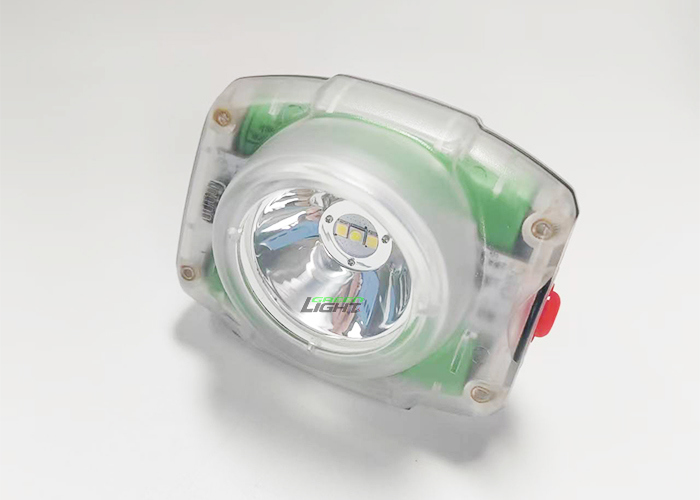 Lampu Helm LED Tahan Air Ukuran Ringkas 199g Lampu Kepala Penambang 23000lux 4.4W Lampu Penambang Bertenaga