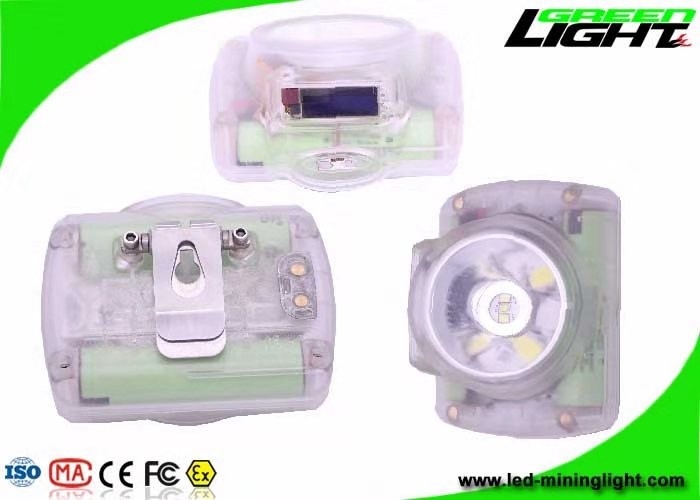 480mA Miners Cap Lamp Lama Bekerja Dengan layar digital OLED USB Portable 4 jam Pengisi daya cepat