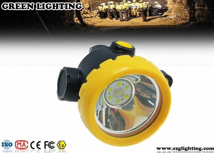 Mining Cordless Cap Lamp Isi Ulang Baterai Bertenaga Dengan Lampu Utama Dan Sub
