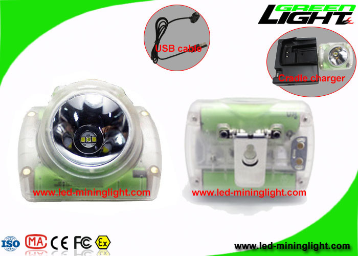 Lampu Tambang Tanpa Kabel Bahan PC Keras 13000 Lux Lampu Helm Daya Tinggi 1.78W