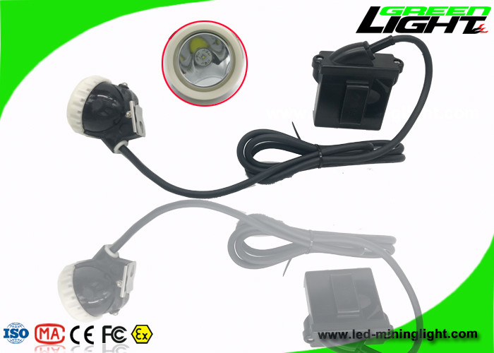 Waktu Pencahayaan Lama Hard Hat LED Mining Light 6.6Ah Bahan Li-Ion Baterai ABS