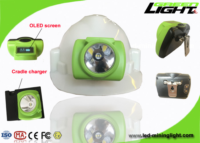 3.7V Cordless Cap Lamp Safety Bahan IP68 Tahan Air Isi Ulang Hard PC
