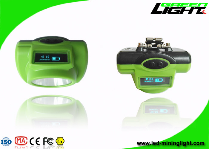 Layar OLED Lampu Tambang Tanpa Kabel Kecerahan Kuat 13000Lux IP68 Dengan Pengisi Daya USB