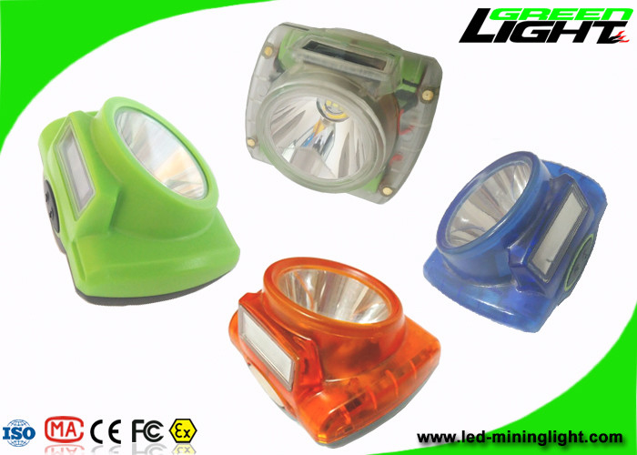 CREE LED Cordless Mining Lights PC ABS Material 13000lux Dengan Alarm Daya Baterai Rendah