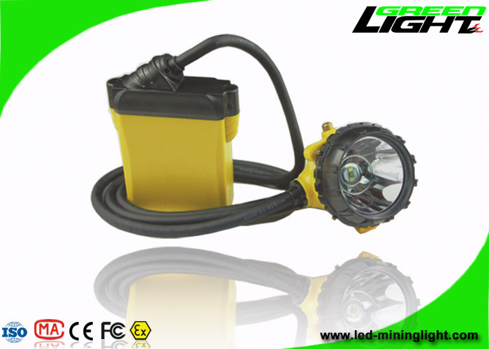 25000lux High Beam Corded Miners Cap Lamp 10.4Ah Kapasitas Besar Baterai SAMSUNG Dengan Fungsi SOS