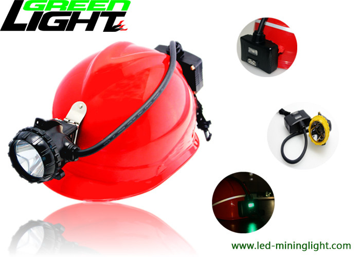 GLS12-A Semi Corded Mining Cap Lights Baterai Lithium Polymer 6.8Ah Kecerahan 25000lux yang kuat dengan Aluminium Light Cup