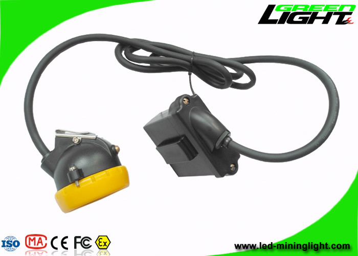 IP68 Led Miners Cap Lamp 10000lux 7.8Ah Baterai Li - Ion Dengan Tutup Tombol Silicon