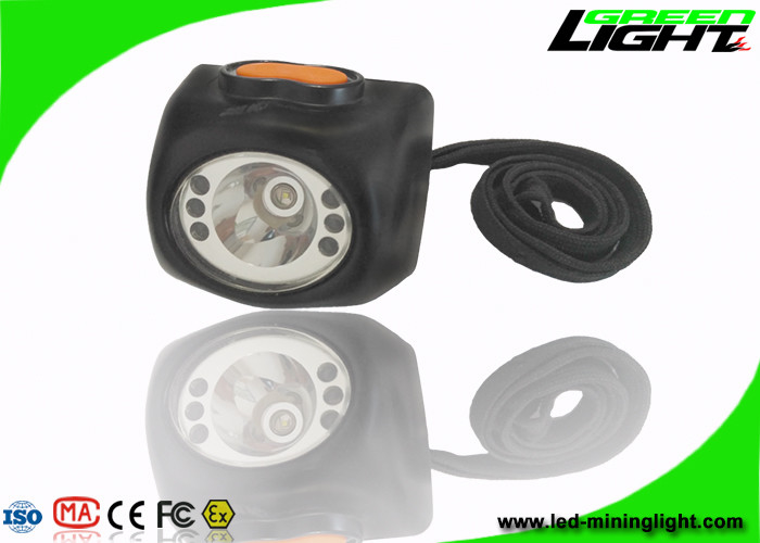 Lampu Tutup Pertambangan Warna Hitam 8000lux Headlamp Kecerahan Tinggi Dengan Layar Digital