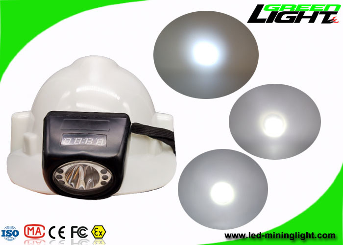 Layar Digital Lampu Tambang Tanpa Kabel Portabel IP68 8000lux Kecerahan Tinggi