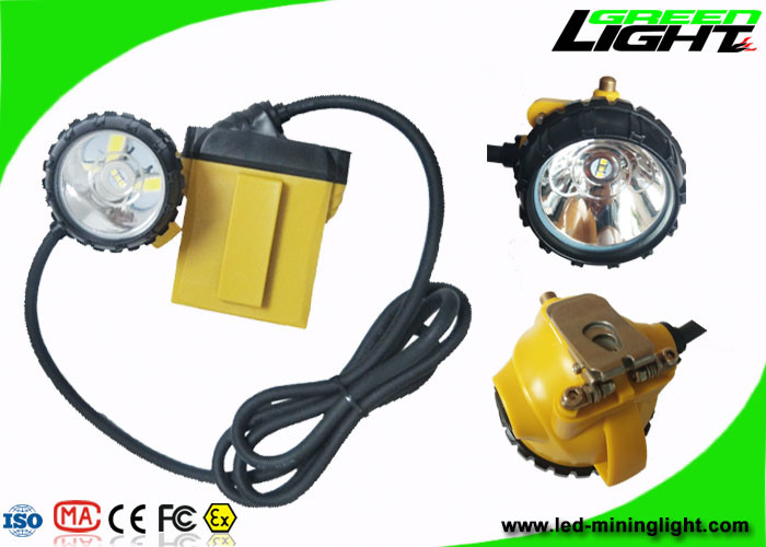GL12-A 25000lux Mining Hard Hat Headlamp IP68 Waterproof 10.4Ah Peringatan Daya Rendah