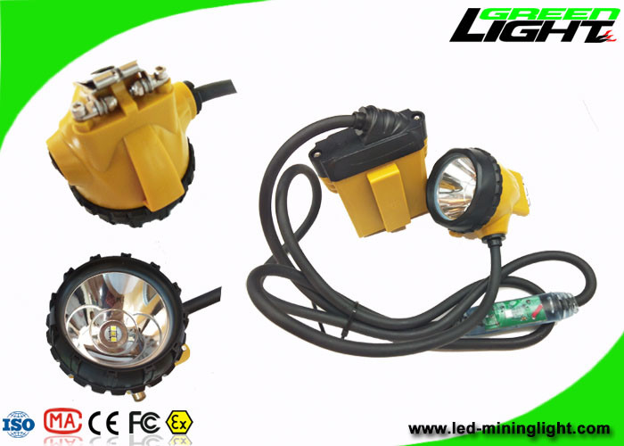 IP68 Waterproof Led Coal Miners Lamp 25000lux 10.4Ah Baterai Warna Disesuaikan