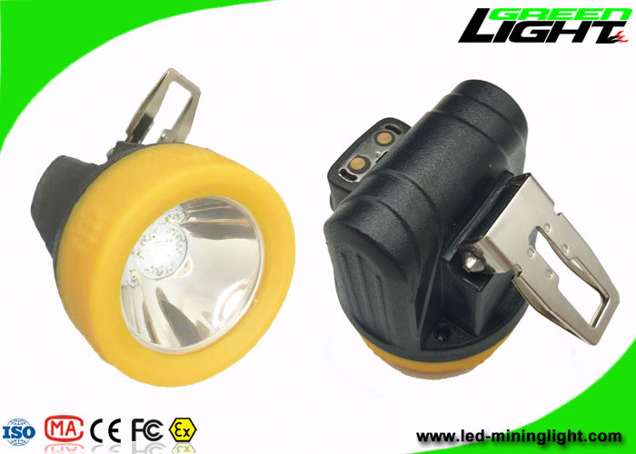 Pengisian Magnetik 10000lux Underground Miner Cap Lamp Ukuran Kecil Baterai IP68 3.8Ah
