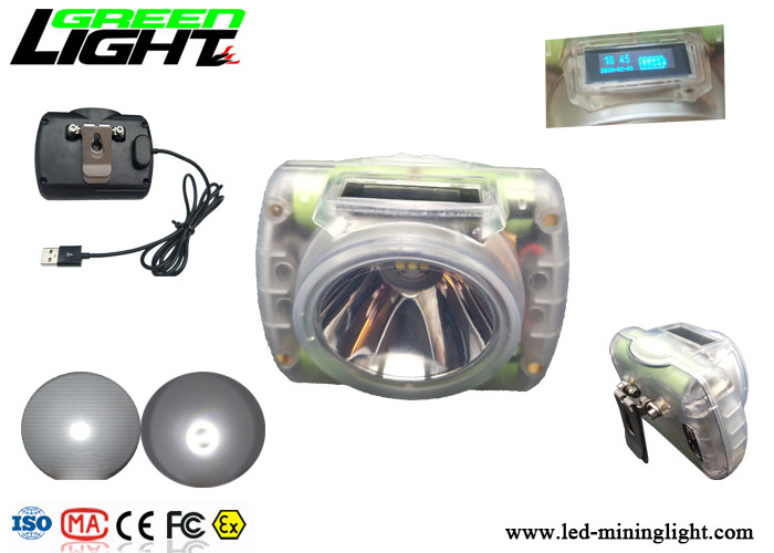 Lampu Cap Penambang LED Tanpa Kabel Isi Ulang Tahan Air 13 Jam Untuk Tambang Bawah Tanah