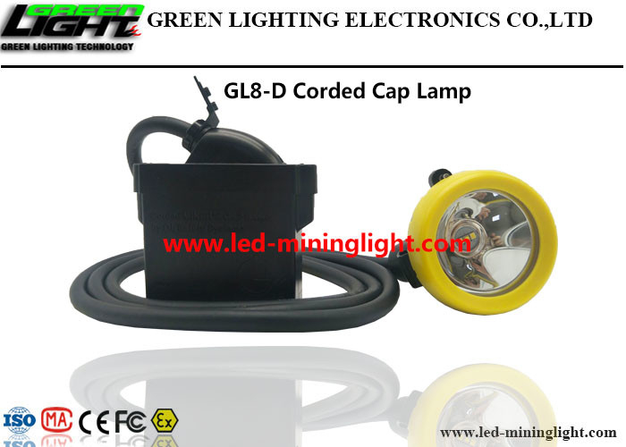 Lampu Tutup Penambang LED Ringan 10000lux 7.8Ah Lithium Ion Dengan Tutup Tombol Silikon