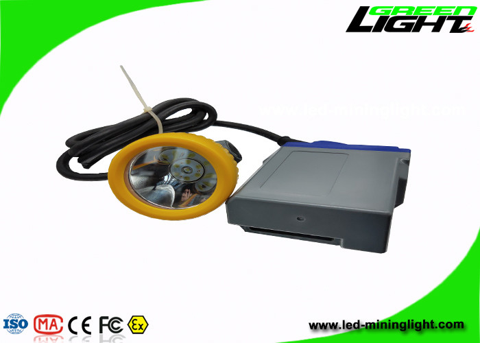 15000lux IP68 LED Mining Light Cap Lamp 6.6Ah Baterai Li - Ion Dengan Pengisian USB