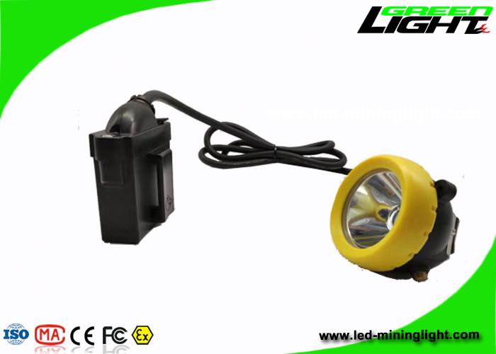 Lampu Industri LED Miners Cap Lamp 10000lux 7.8Ah Battery Dengan Silicon Button Cap