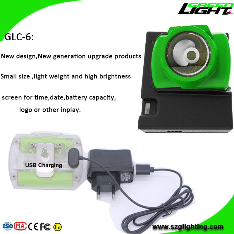 Peringatan Daya Rendah Lampu Penambangan Batubara Tanpa Kabel Dengan Tanggal / Waktu Layar Oled