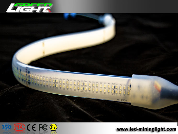 3100 Lumens SMD5050 Baris Ganda Led Strip Silicon 220VAC 35W / M Untuk Terowongan