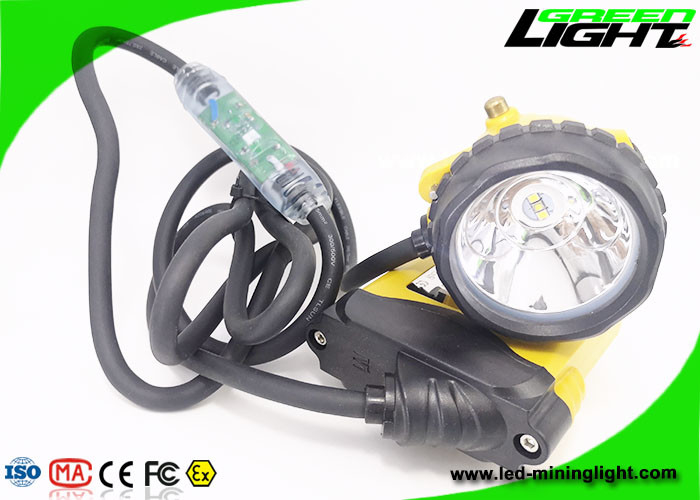348lum Rechargeable Corded Miners Cap Light 10.4Ah Dengan Peringatan Daya Rendah