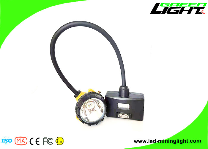 221lum 15000Lux Corded Mining Cap Lamp 6.8Ah Baterai Panasonic Dua Cara Pengisian Led Lampu Berkedip Lampu untuk Pertambangan