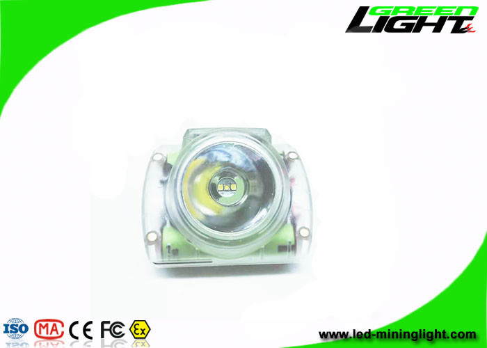 Transparan 13000 Lux Cordless Led Mining Lights IP68 Waterproof Cree Led Dengan OLED Screen Miner Headlamp