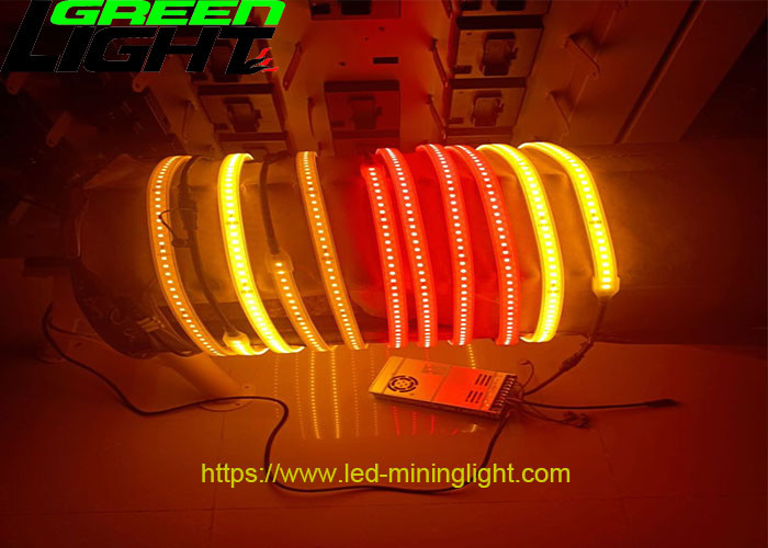 1100 Lumen / M Lampu Strip LED Fleksibel 24V Bawah Tanah Silicone 5050 RGB Mengubah Warna Lampu Strip LED untuk Outdoor